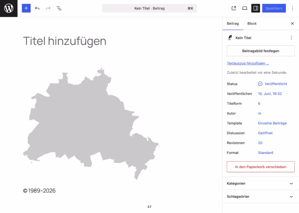 Berlin-Karte im WP-Editor